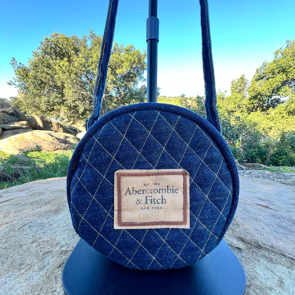 Original Handmade Abercrombie & Fitch Recycled Denim Quilted Crossbody Bag